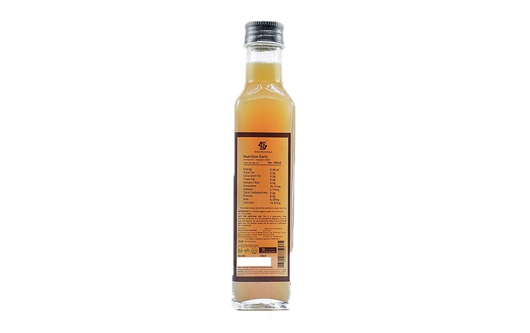 Jivika Naturals Organic Apple Cider Vinegar with the mother   Plastic Bottle  250 millilitre